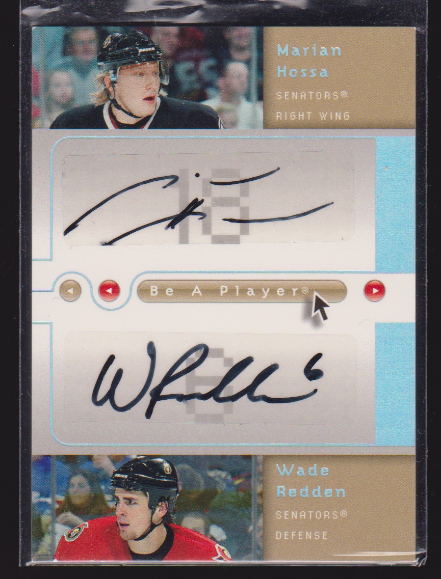 (image for) 2005-06 Be A Player Dual Signatures #HR Marian Hossa/Wade Redden